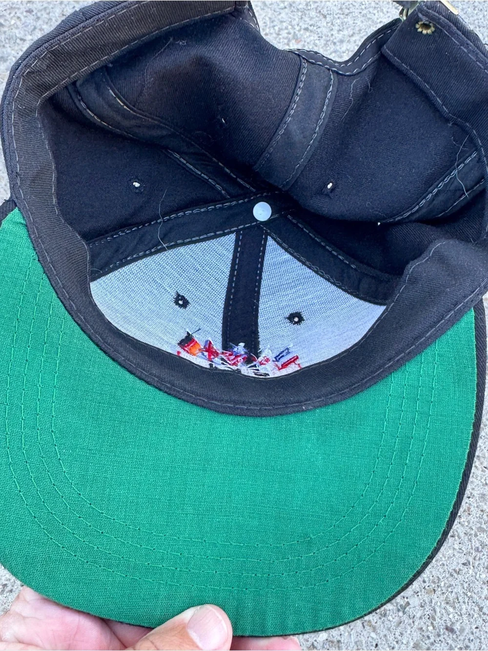Vintage SKI Park City Utah Black 'World Class' Strap Back Baseball Hat Cap MINTY